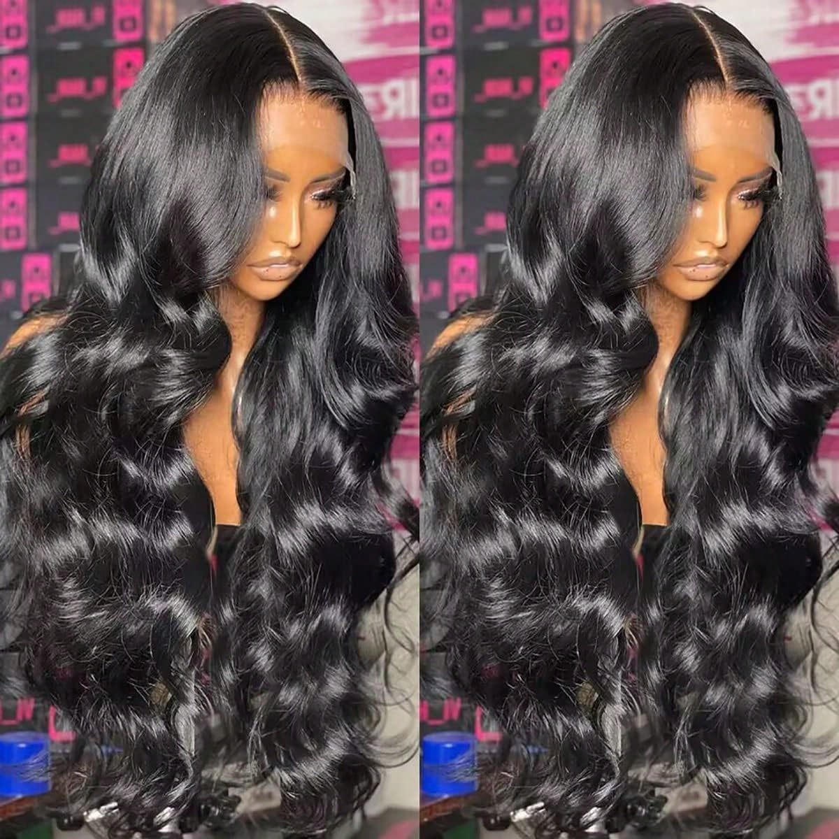 Lace Front Wig Body Wave 150% Density With Transparent Lace And T Parting Lace Front Wig