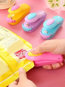 1pc Random Color Mini Portable Plastic Bag Heat Sealing Machine For Household Snacks, Handheld Heat Sealer