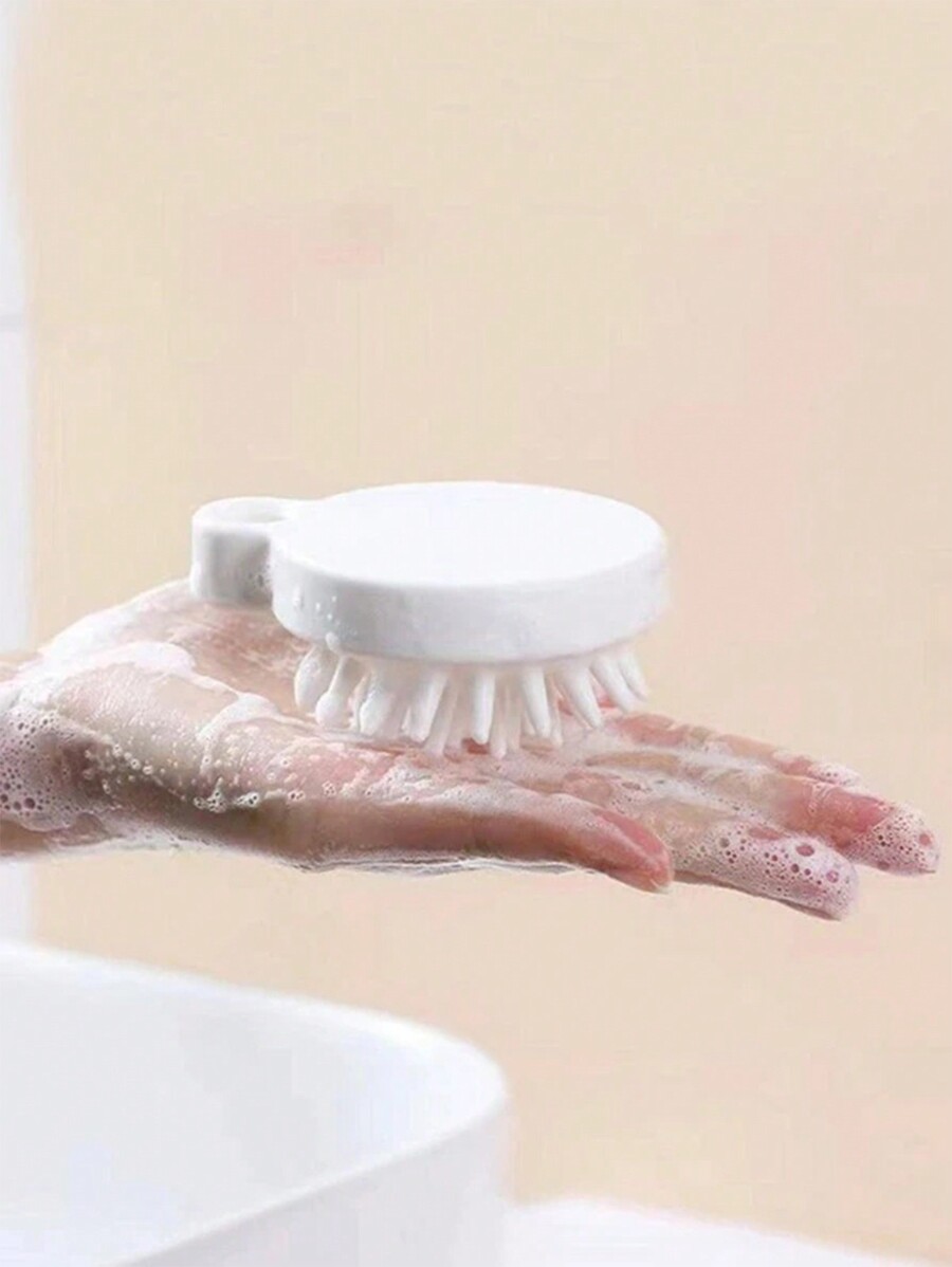 1 piece silicone Scalp Massager for women minimalist white shampoo bathroom massage brush