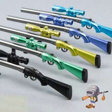 1pc Random Color Creative Stationery With Light, Design Inspired By Game, Ballpoint Pen In The Shape Of A Pistol/Sniper Rifle/Gift/Toy