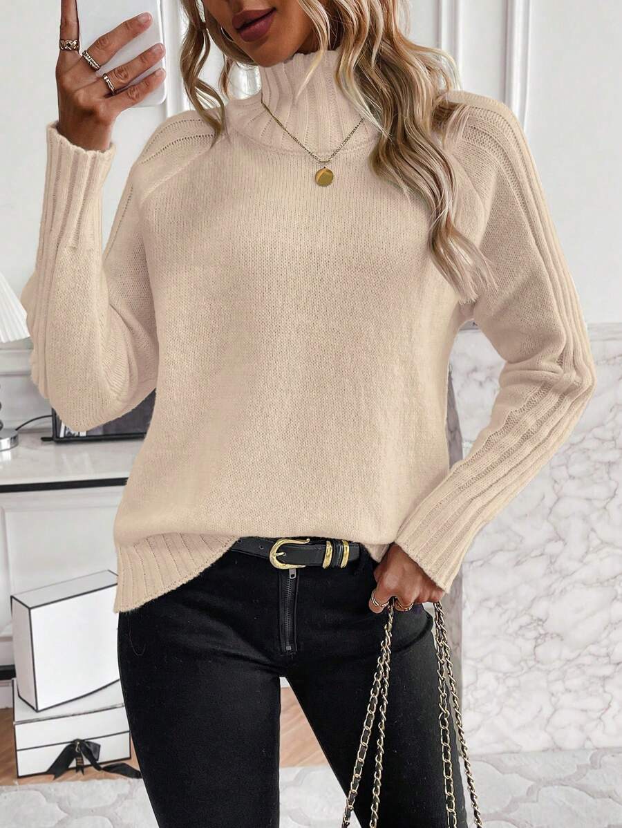 Essnce Turtleneck Sweater, Long Sleeves, Casual Style