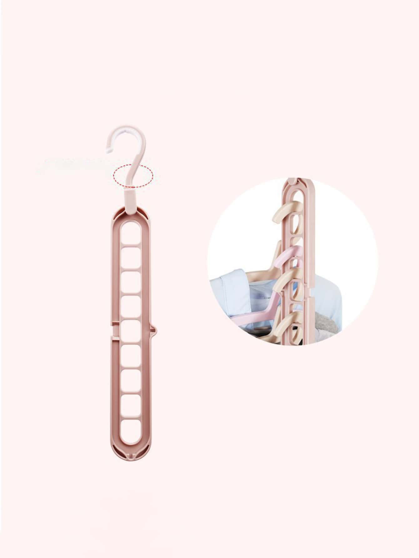 1pc Multifunctional 9-hole Hanger For Home Wardrobe, Rotatable Clothes Hanger, Storage Rack, Magic Clothes Hanger