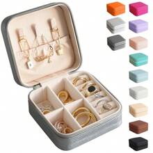 Travel Jewelry Case Small Travel Jewelry Organizer Box Jewelry Holder Organizer Gift For Girls Women With Mirror Valentine's Day Gift