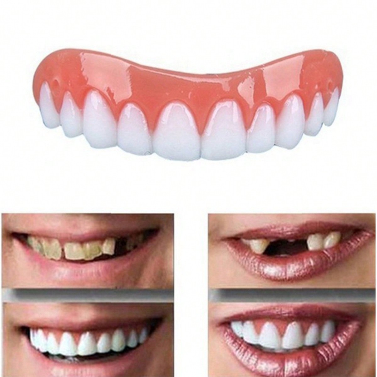 1pc Party Teeth Decoration Prop Teeth Whitening False Teeth Cover Silicon Prosthetic Teeth Decorative False Teeth