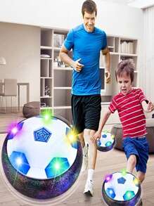 1pc Electric Led Music Floating Soccer Ball For Parent-Child Interactive Indoor Sport Creative Educational Toy