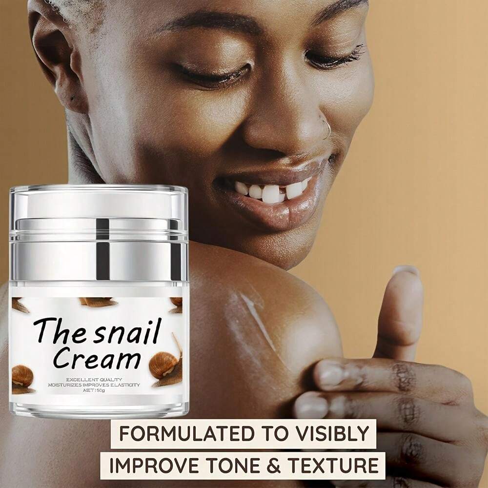 50g Snail Cream Body Lotion, Moisturizing Firms Skin, Skin Tone Balance Skin Looks Visibly Younger, For All Kinds Skin, Non-Greasy, 1.76Oz