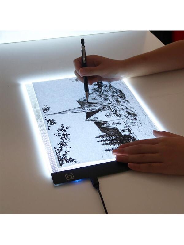A4 LED Copy Board Light Tracing Box, Ultra-Thin Adjustable USB Power Artcraft LED Trace Light Pad for Tattoo Drawing, Diamond Painting, Streaming, Sketching, Animation, Stenciling