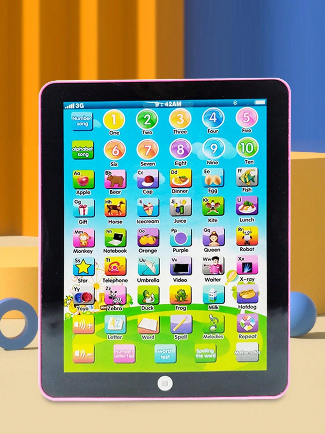 Children's English Learning Tablet Pc Touch & Voice Recognizing Early Education Interactive Toy