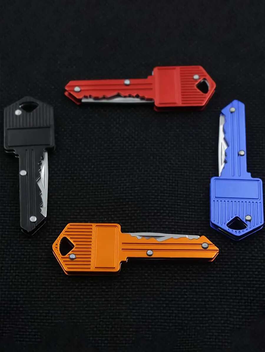 1pc Portable And Foldable Keychain Pocket Knife For Women, Durable And Practical For Everyday Use, Random Color