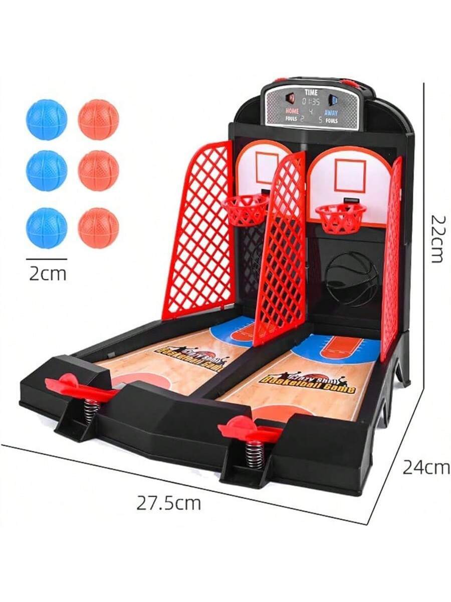 Tabletop Basketball 2 Players Interactive Family Game Toy For Kids, Accessories Color Randomly Sent