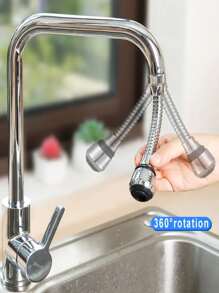 1pc Creative 360° Rotatable Faucet Extender With 2 Modes-longer, Spin, Splash-proof Nozzle For Upgraded Kitchen Water Saving!