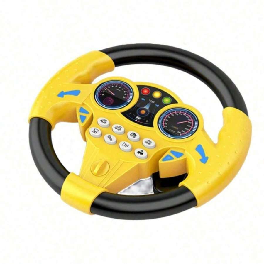 Children's Co-Pilot Steering Wheel Baby Back Seat Car Simulation Driving Girlfriend Driving Puzzle Toys