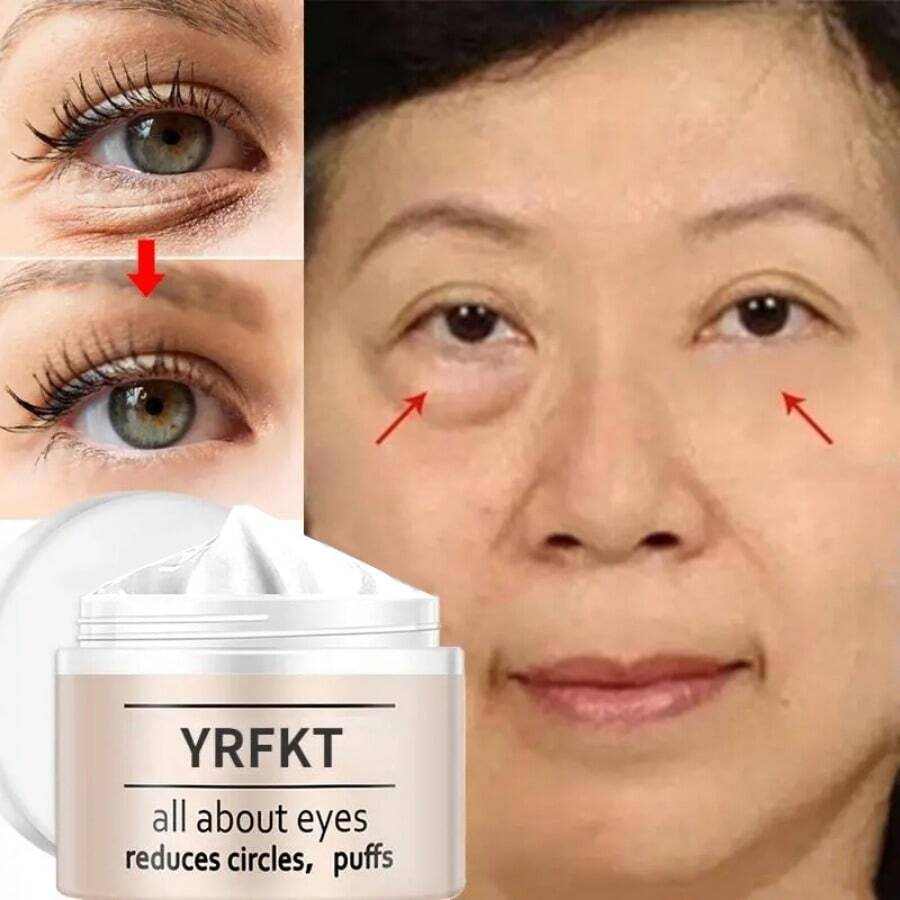 Peptide Anti Wrinkle Black Eye Cream, Serum Gel, Compact Whitening Edema, Eye Care Dark Circle Remover Eye Cream