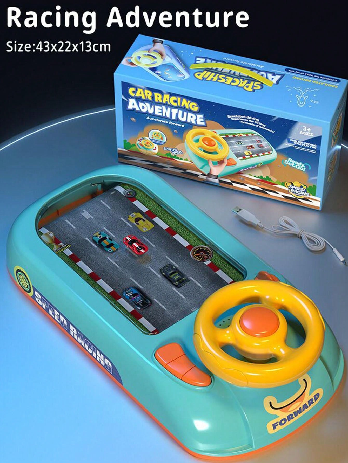 1pc Random Color & Style Racing Adventure Toy Steering Wheel Game Machine For Children