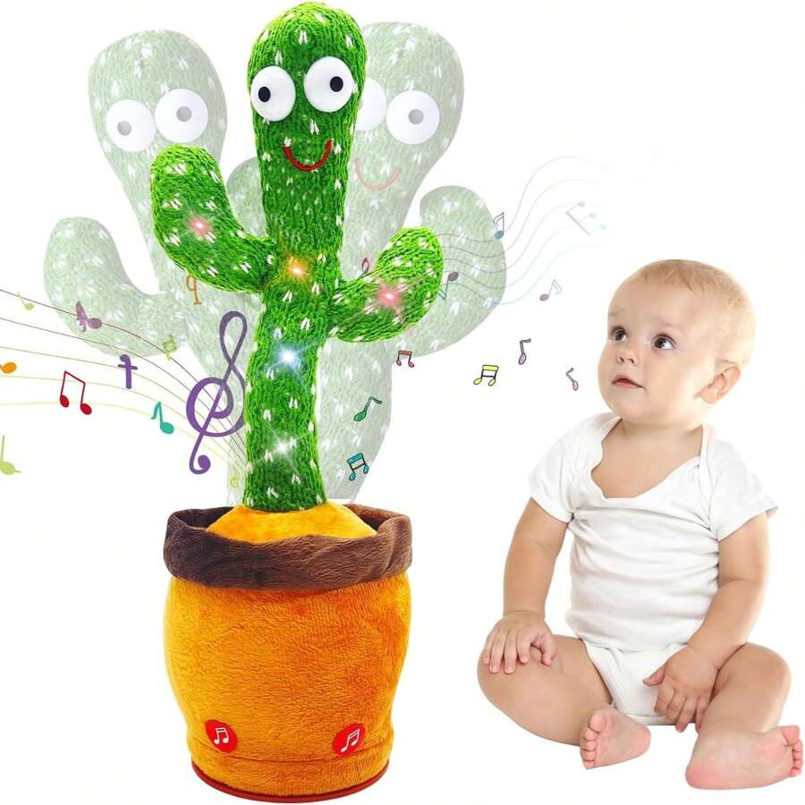 Dancing Cactus Toy,Kids Dancing Talking Cactus Toys For Baby Boys And Girls