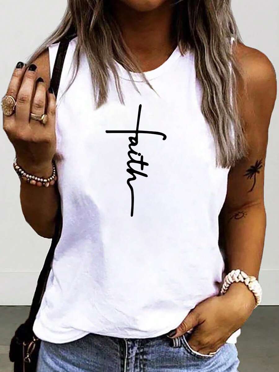 Letter Graphic Tank Top
