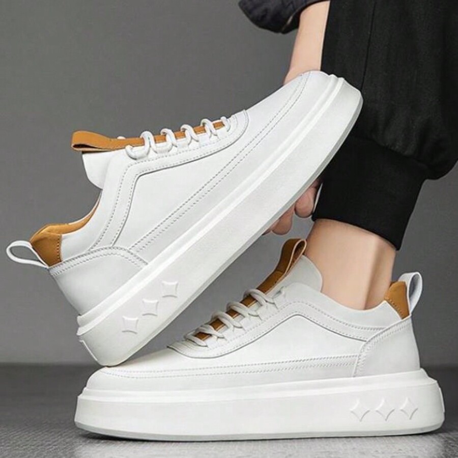 New Men's Shoes Breathable Trendy All-Match Sneakers Inner Heightened Casual Shoes Vulcanized Small White Shoes Men